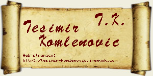 Tešimir Komlenović vizit kartica